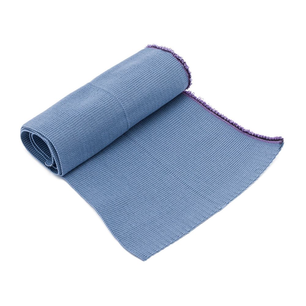 Подвяз средней плотности (100% полиэстер), 1*1, высота 14см (7см*2), длина 70-73см (8189 джинс)