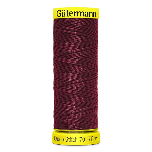 Нитки отделочные Gutermann Deco Stitch 70, 70м, 369 винный, 5 катушек