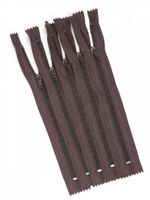 Молния спираль (витая) брючная Т4 (4 мм) 1 зам., н/раз., 20 см, п/автомат, цв.F304 коричневый, 10 шт, Mzip