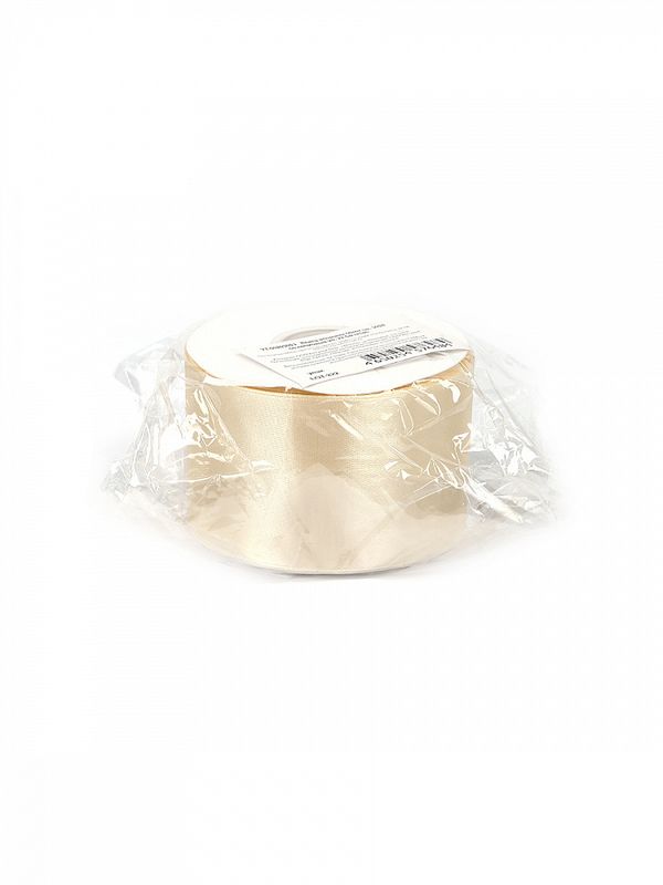 Лента атласная 1-сторонняя 50.0 мм / 22.5±1 метра, 3004 св.кремовый, Magic4Hobby