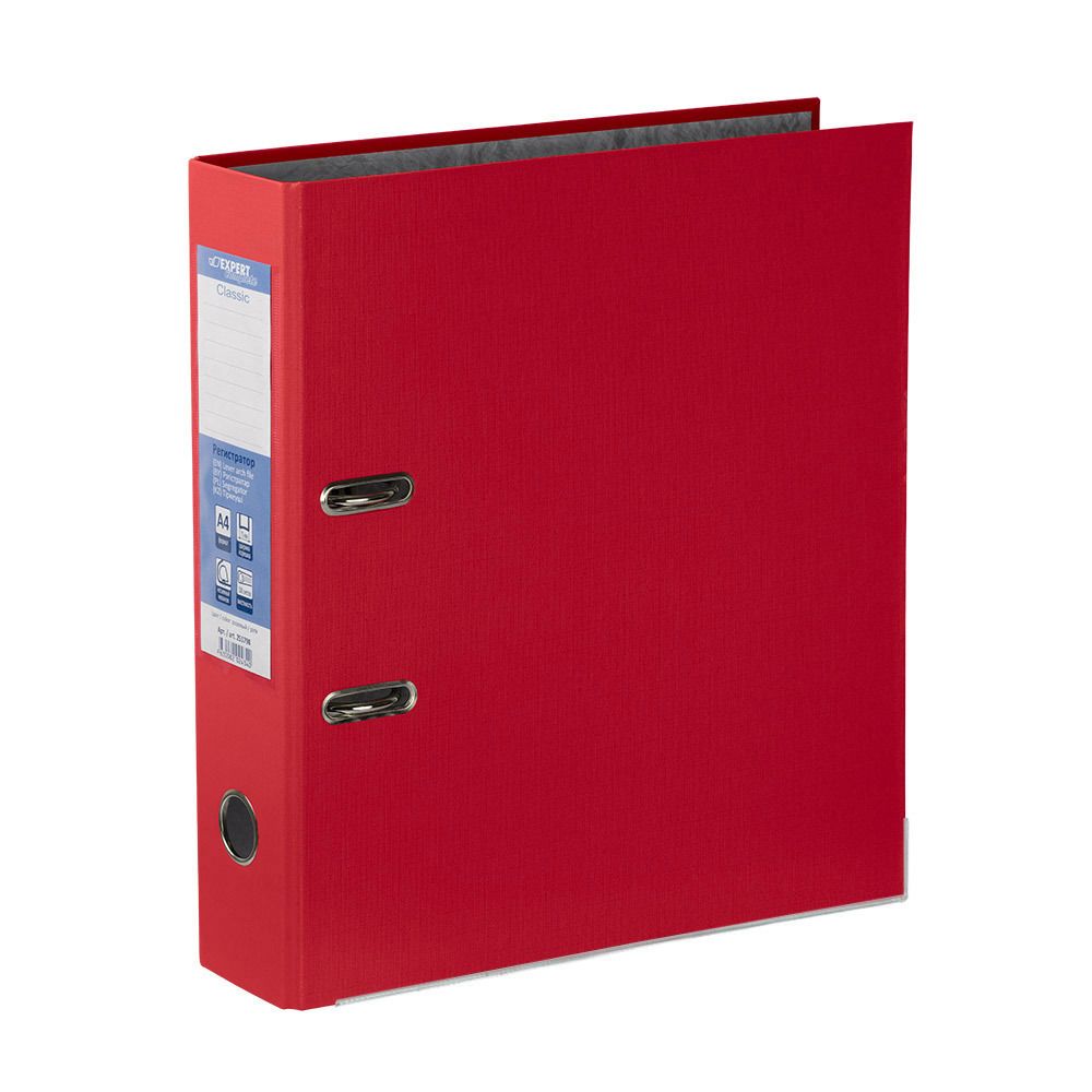 Регистратор PVC, мет.уг. 80 мм, 10 шт, Premier A4 арочный механизм, красный EC1032245, Expert Complete