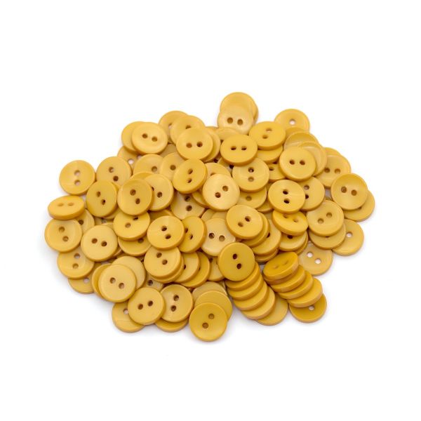 Пуговицы 2 прокола 18L, 11 мм, (Mustard (горчичный)), NE74, 144 шт