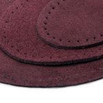 Набор заплаток пришивных из замши, овал 4х5,5см, 6х8,2см, 8х10,9см, с перфорацией, 3 шт (31 бордовый), 59404