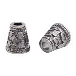 Наконечник для шнура металл колокол ⌀4,5/9 мм, 14х13 мм (чер.никель), 20 шт