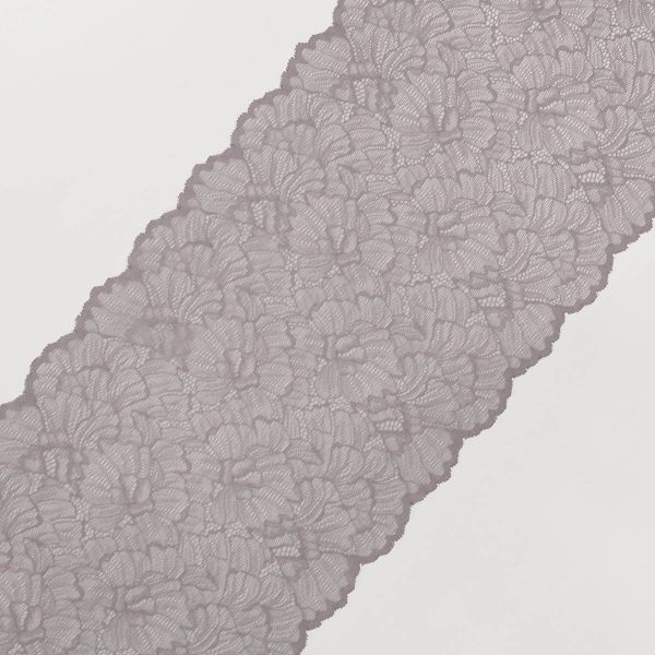 Кружево бельевое эластичное 240 мм / 13.72 м, цв. C154 св.серый