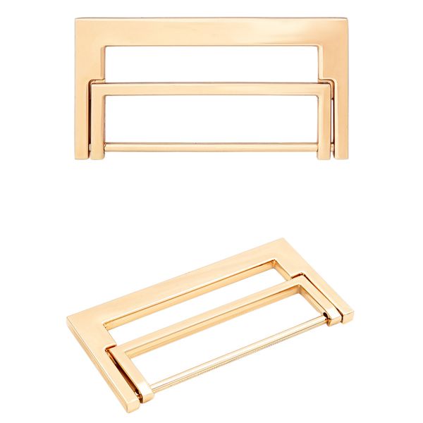 Пряжка прямоугольная 50 мм, металл (Gold Золото), МТ_1871, 6 шт