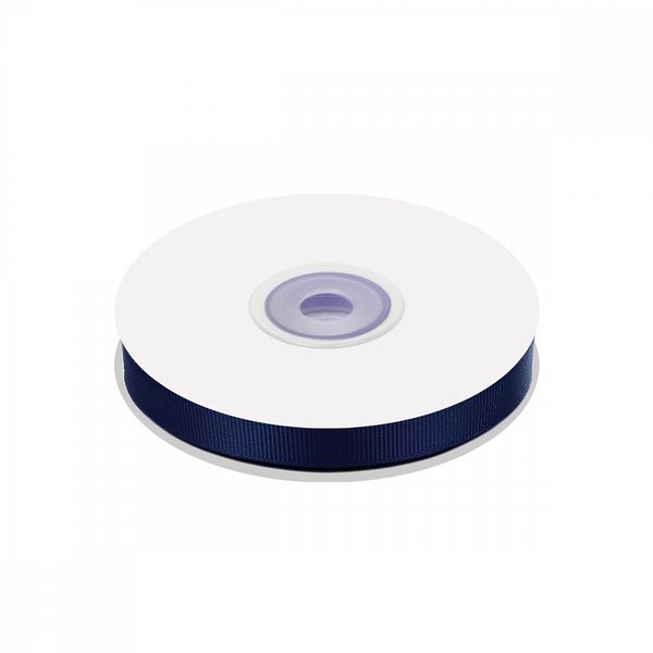 Лента репсовая (в рубчик) 10.0 мм цв. 370 т.синий уп.22.86м (±1м)