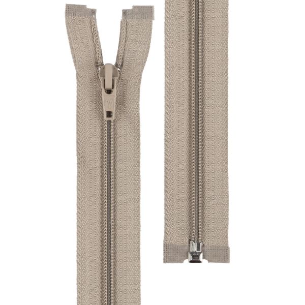 Молния спираль (витая) Т5 (5 мм) 1 зам., разъем., 60 см, 285 бежево-серый, G105 Gamma, 10 шт