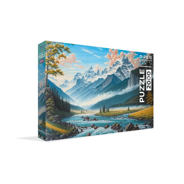 Пазл 2000 элементов, PZL-2000/42 Горный пейзаж с рекой, Фрея