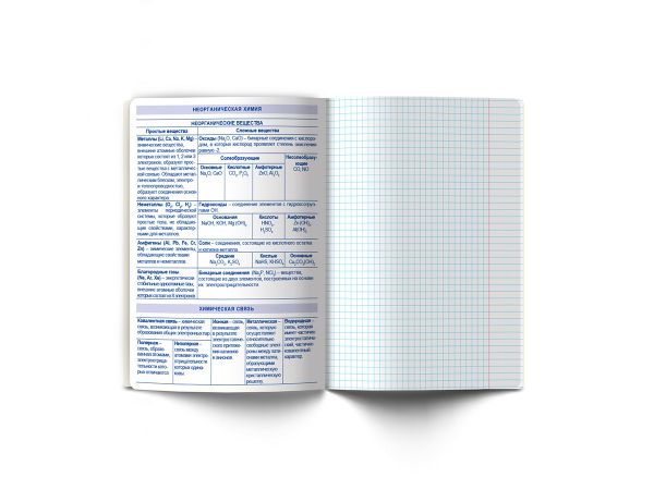 Тетрадь со справочным материалом Линия успеха, софт тач ламинация + тиснение фольгой, A5+ 48 л. на скобе 65 г/м², белизна 100%, 10 шт, клетка, 000579 Химия, Светоч 48ТПСК5_126_2_1