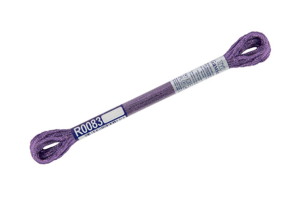 Мулине Gamma вискоза 100%, цв.R0083 св.фиолетовый, 12 мотков по 8 метров