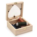 Заготовка для декорирования Шкатулка деревянная с окном в виде сердца, сосна/фанера из тополя/оргстекло, 10х10х5см