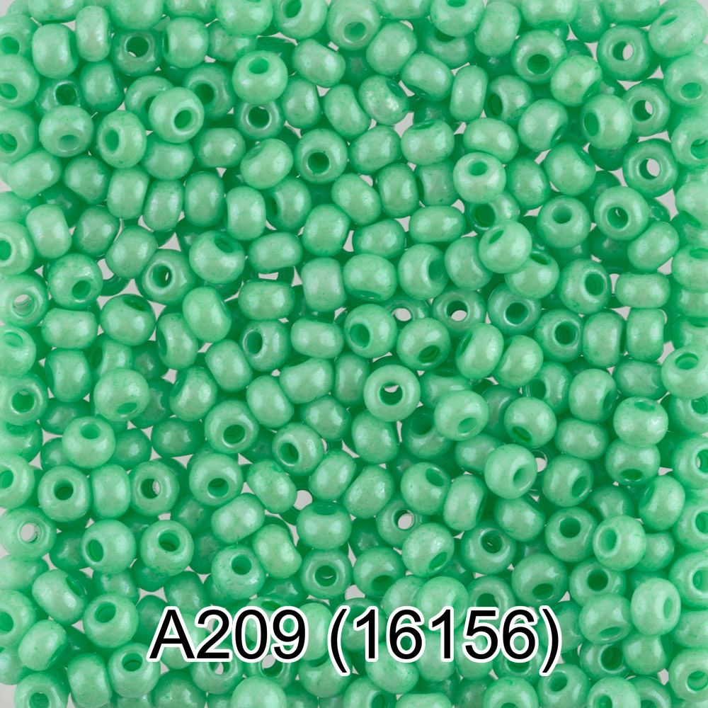 Бисер Gamma 10/0 (2.3 мм), 150 г (10х5 г), A209 зеленый, 16156, круглый 1