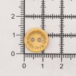 Пуговицы на 2 прокола Handmade with love 20L (12,5мм), дерево (Yellow (желтый)), W22, 36 шт