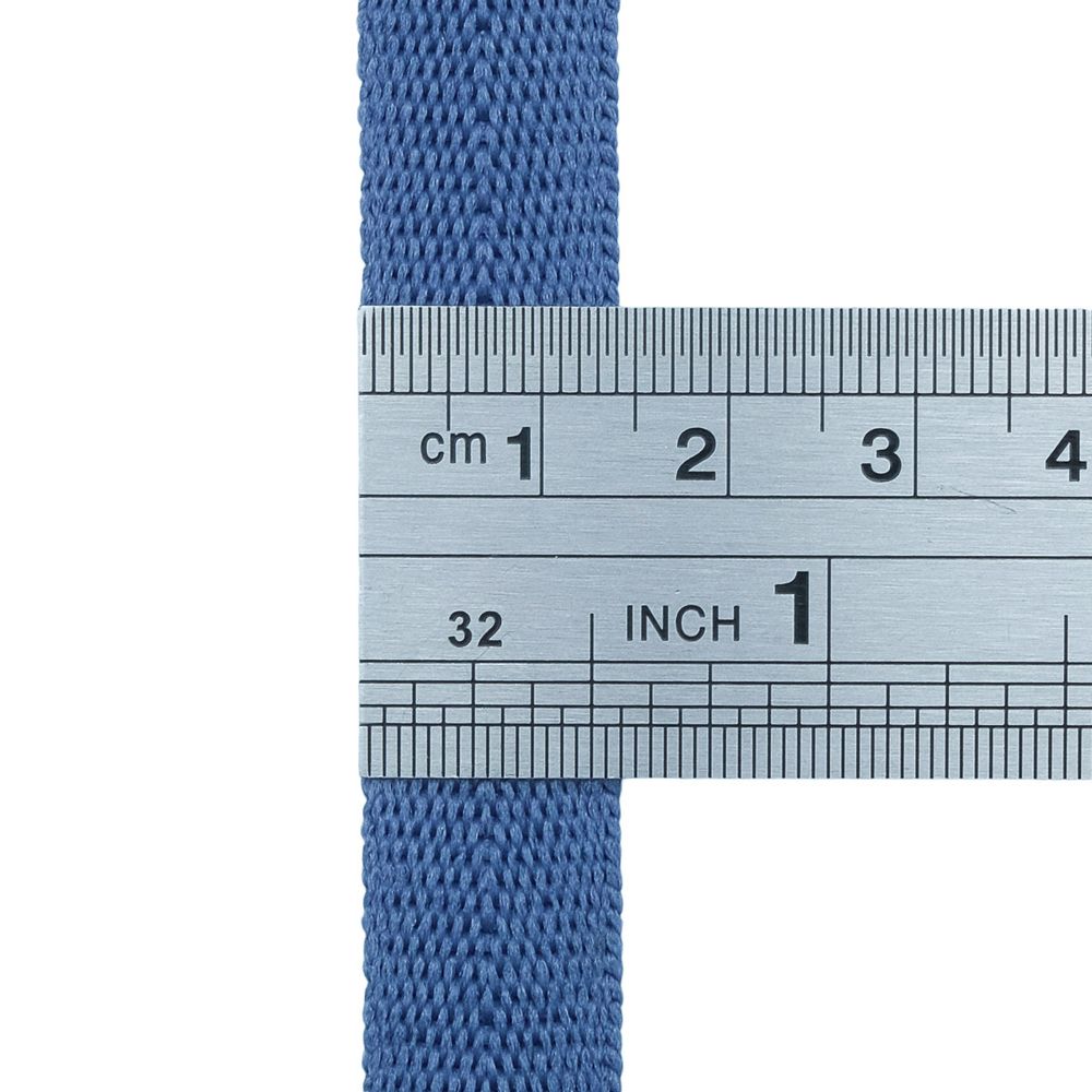 Тесьма (лента) киперная 15 мм / 50 метров, 3 г/м, 100% полиэфир, 18 джинс