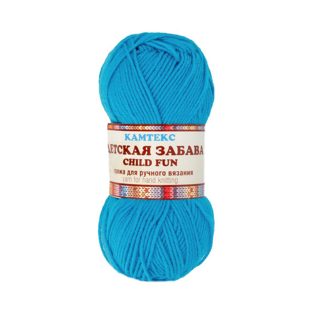 Пряжа Камтекс Детская забава / уп.10 мот. по 50 г, 140 м, цв.024 бирюза