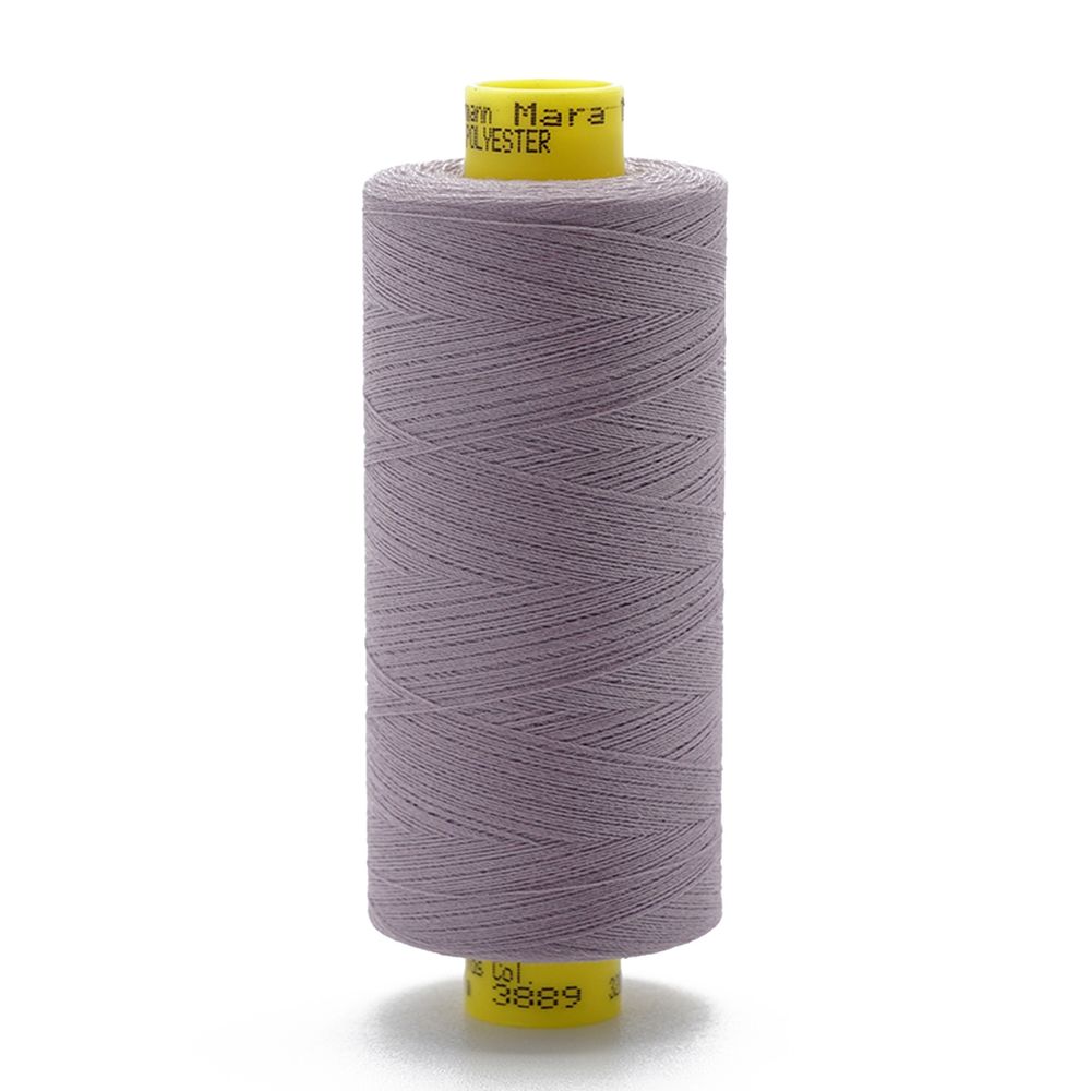Нитка особо тонкая Gutermann Mara №150 (150/2), 1000 м, 713953, цв. 3889 пепельно-сиреневый, 1 катушка