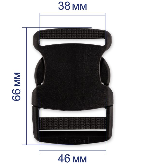 Фастекс (пряжка трезубец) пластик 38 мм, 10 шт, черный, Gamma SB04