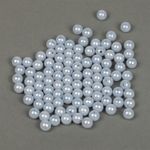 Бусины пластик (перламутр) ⌀10 мм, цв.светло-серый уп.500г (960 шт), Magic4Hobby