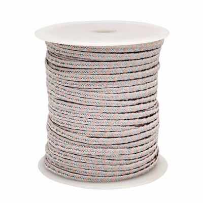 Шнур плетеный ⌀3.0 мм / 50 метров, косичка, 1 сер/розовый