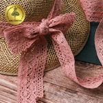 Кружево вязаное (тесьма) 50 мм / 10 метров, цв.32 розовый, Kruzhevo