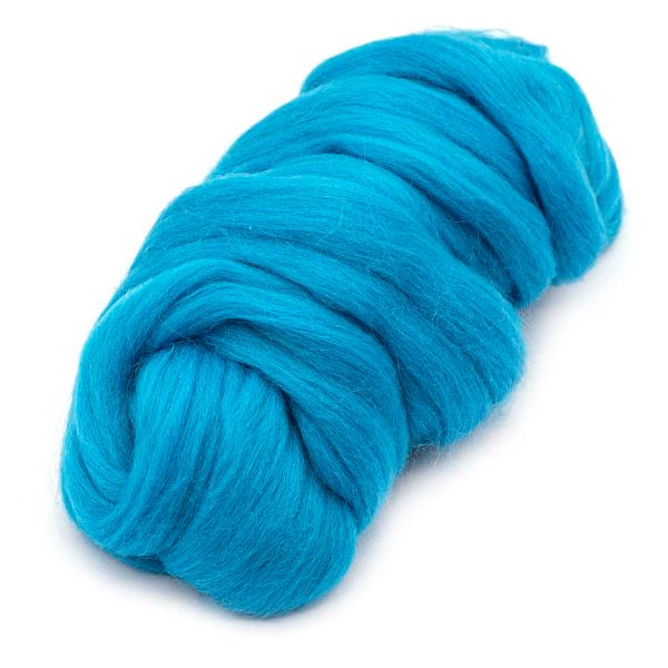 Шерсть для валяния Камтекс Лента для валяния п/тонкая 1х50 г, (25-28 мкр), 2.1 м, 024 бирюза, 614644-13