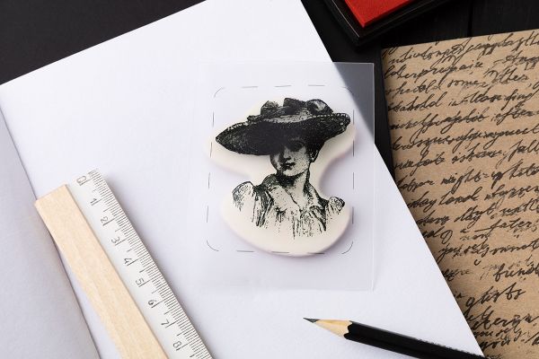 Штамп 5.8х7.2 см, 07 Девушка (портрет), Mr.Painter TSM-01