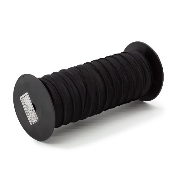 Резинка бельевая (окантовочная) блестящая 15.0 мм / 50 метров, черный