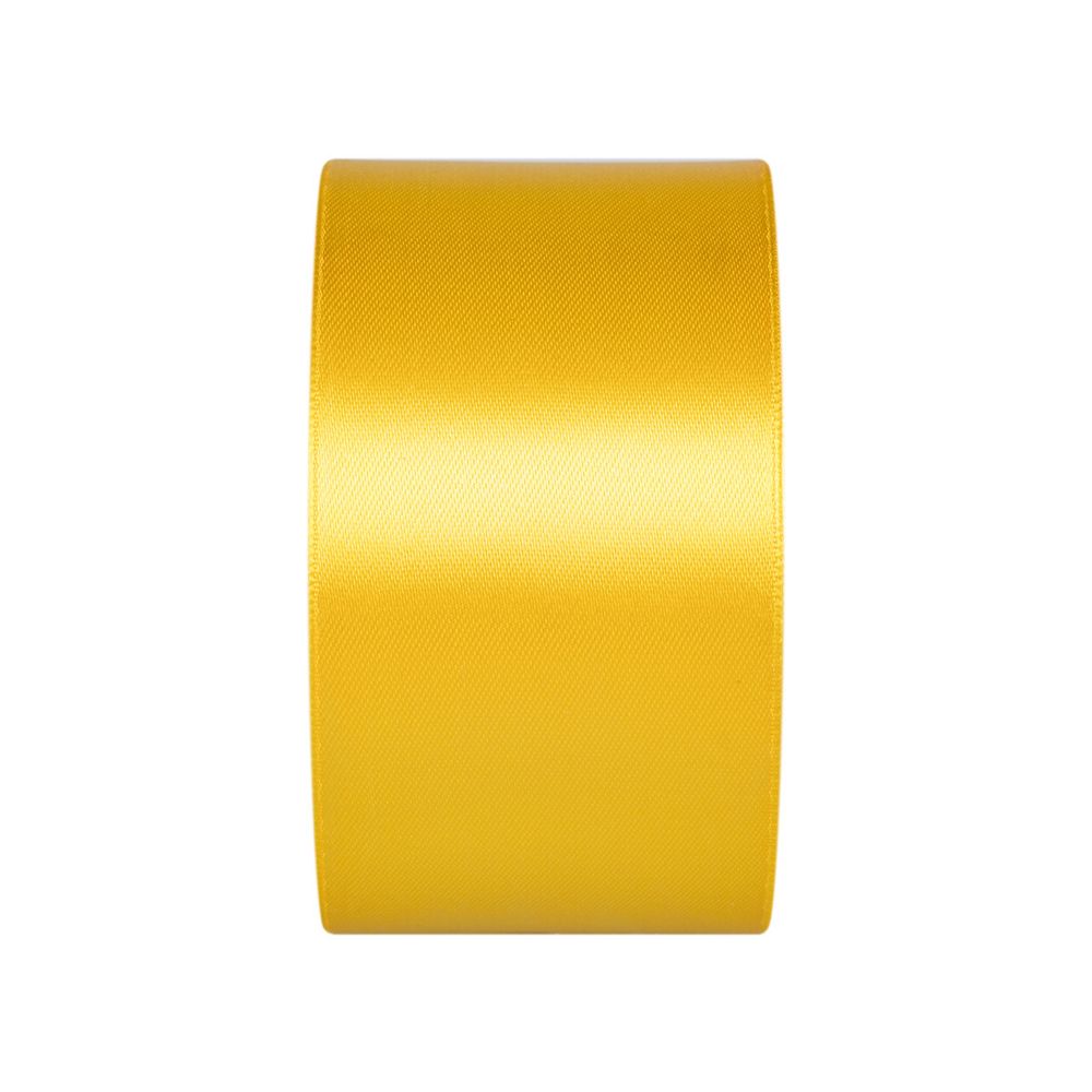 Лента атласная 1-сторонняя 50.0 мм / 33±2 метра, 128 желтый, Gamma