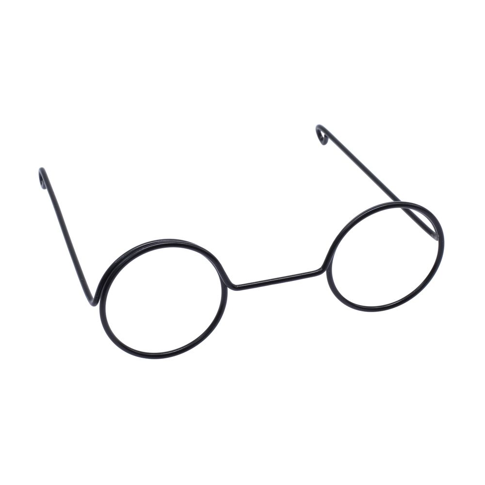 Очки для куклы металл 8х7,5см, 10 шт в упак, черный