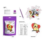 Кристальная (алмазная) мозаика Фрея ALVM-119, магнит, Желтый попугай, 9.5х11 см