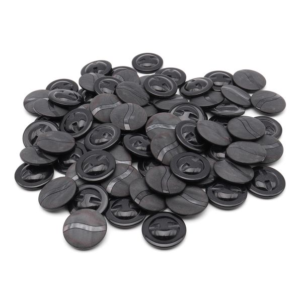 Пуговицы на ножке 44L (28мм) (blk-221 (черный)), CB-L-050, 72 шт