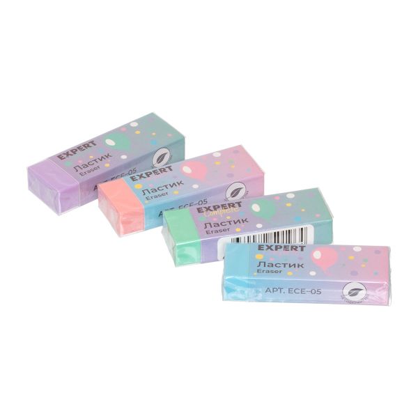 Ластик в ассортименте (4 цвета), 20 шт, ассорти, Expert Complete ECE-05