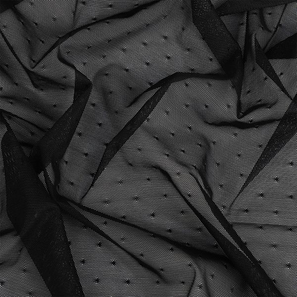 Сетка бельевая эластичная 80 г/м², шир.140 см / 5 метров, 170 черный /OLG024.170/5/