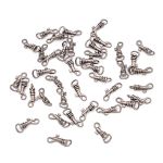 Карабин металл 07 мм (28х11 мм), чер.никель, 40 шт