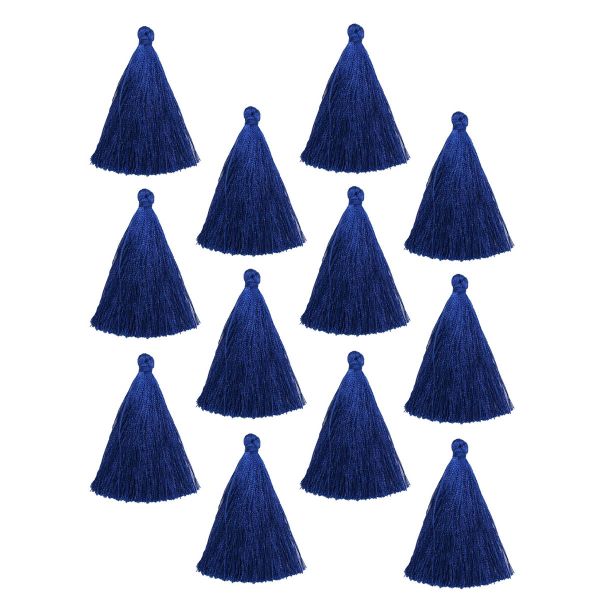 Кисти шторные 65.0 мм, декоративные, п/э, василек, уп.12 шт