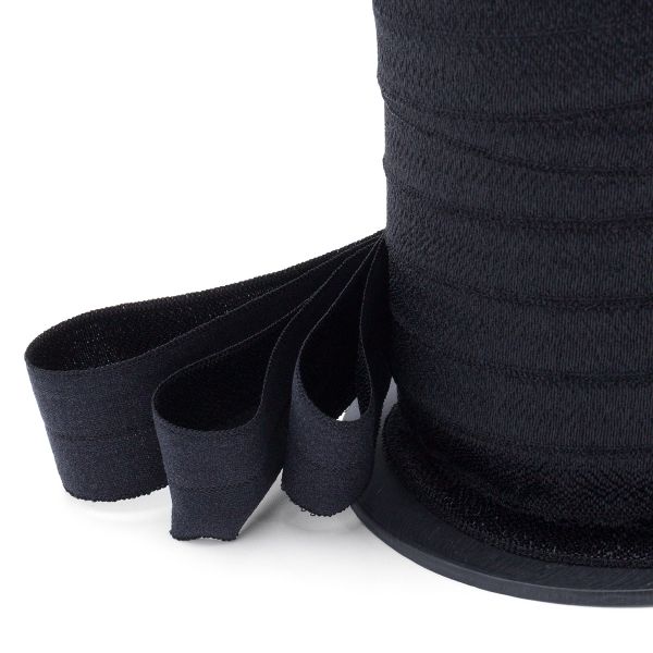 Резинка бельевая (окантовочная) блестящая 25.0 мм / 50 метров, черный