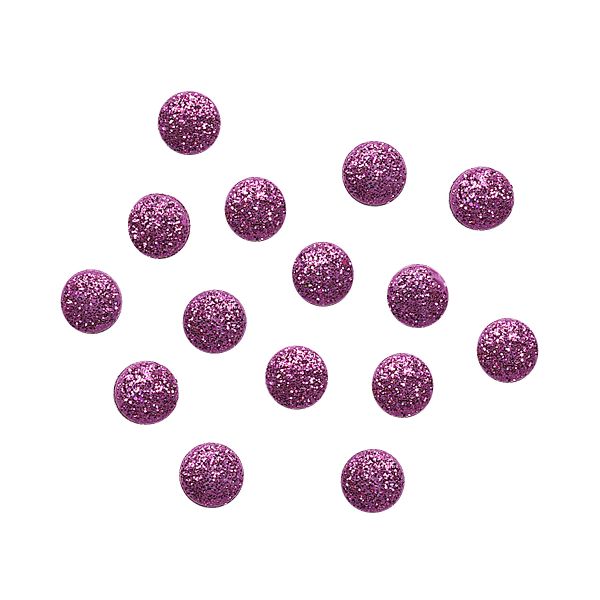 Кабошон декор подарков Круги малые 15 шт, розовый с блестками, Dress it up