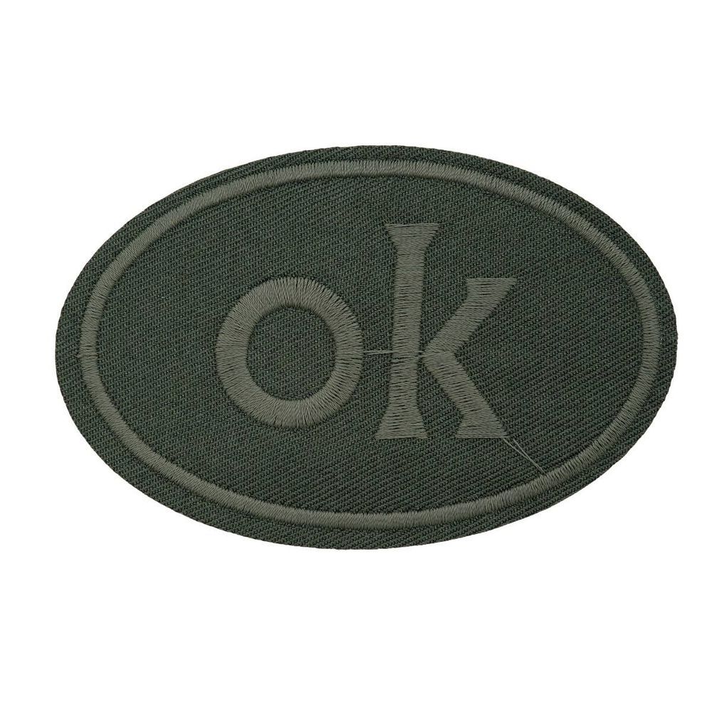 Термоаппликация овал OK 92х60мм (Khaki (хаки)), 2 шт, LA560