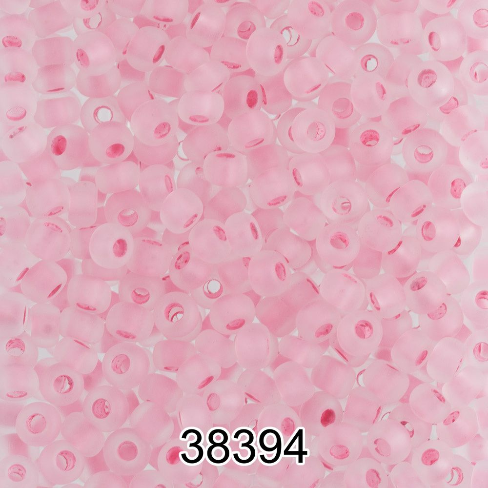 Бисер Preciosa круглый 10/0, 2.3 мм, 500 г, 38394 (Ф207) св.розовый мат.