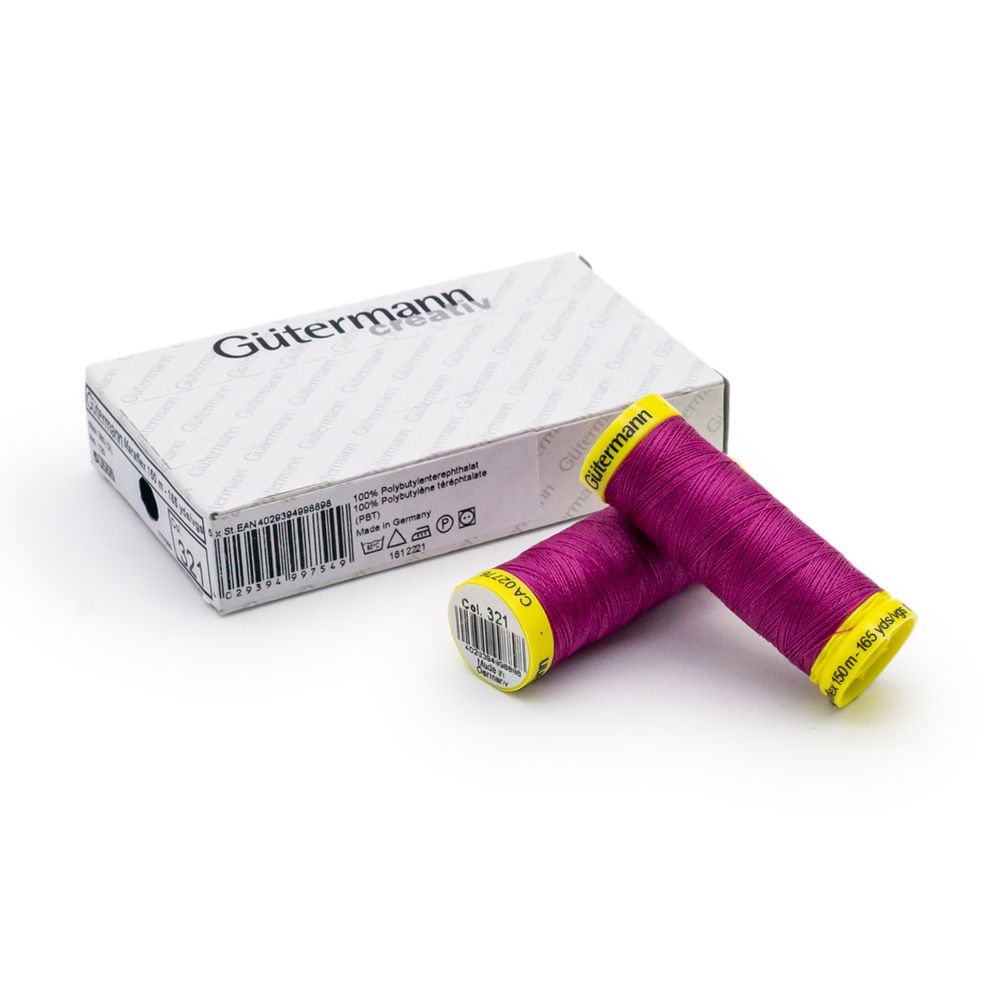 Нитки для трикотажа Gutermann Maraflex, 150м, 321 малабарская слива, 5 катушек
