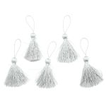 Кисти шторные 70.0 мм, вискоза, цв.230 серебро, 5 шт