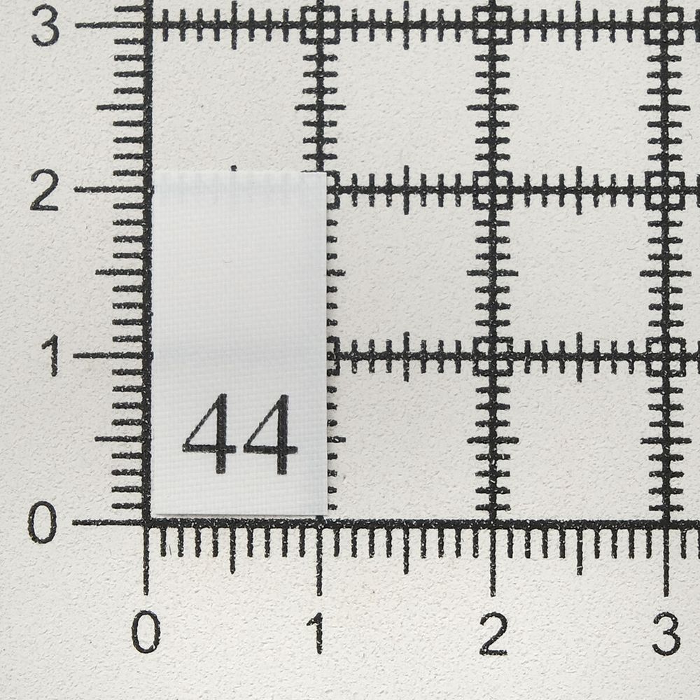 Этикетка-размерник, белый, 10х20 мм, 100 шт, 44