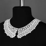 Пришивной кружевной воротник гипюр 21 см, цв.белый, 25 шт, диз.12545, Kruzhevo