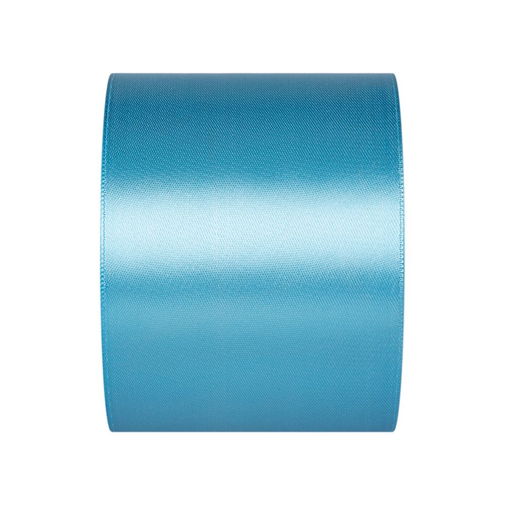 Лента атласная 1-сторонняя 75.0 мм / 33±2 метра, №073 бл.синий, в термоплёнке, Gamma