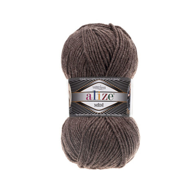 Пряжа Alize (Ализе) Superlana Midi / уп.5 мот. по 100 г, 170м, 240 светло-коричневый А