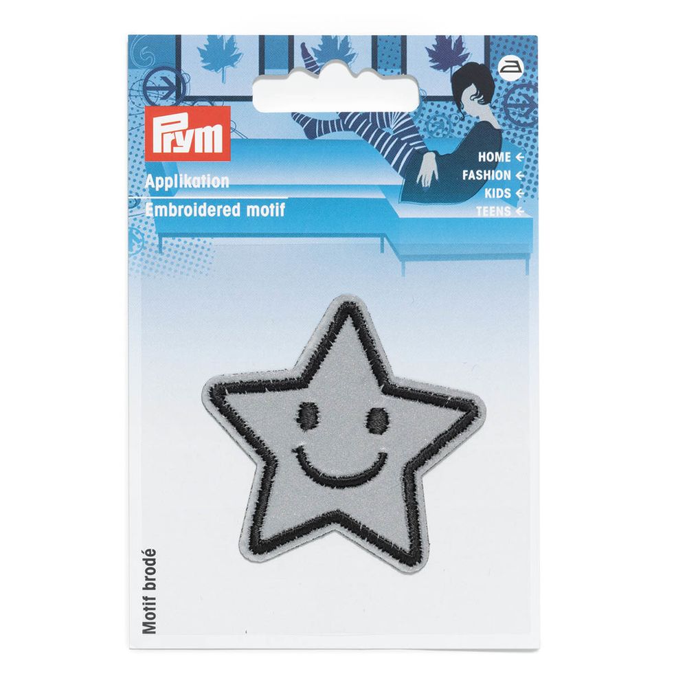 Термоаппликация свет.кл, пр. Звезда серебр. 1шт, Prym