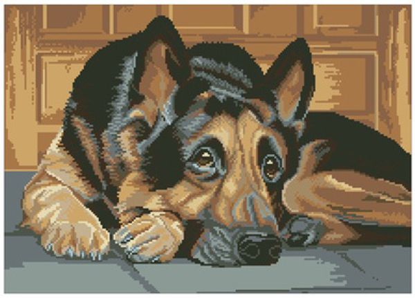 Набор для вышивания нитками Нитекс, Верный друг 28х40 см