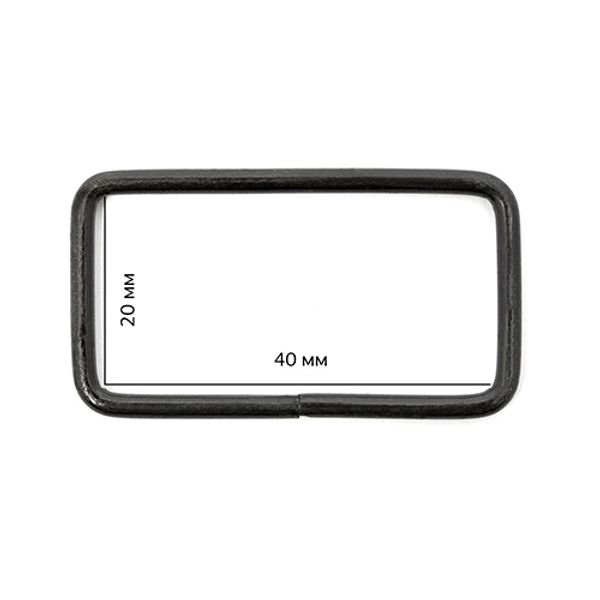 Рамка прямоугольная металл 40х20х2,5 мм, TSW цв. оксид уп. 200 шт