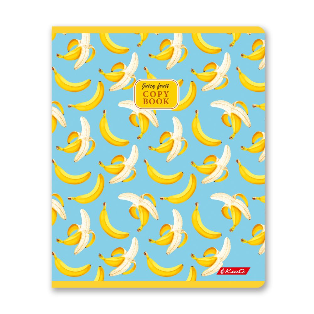 Тетрадь ученическая общая, твин лак, A5+ 60 л. на скобе 65 г/м², белизна 100%, 10 шт, клетка в термоусадочной пленке, 000478 Фруктомания, Светоч 60ТСК5_8_2_1